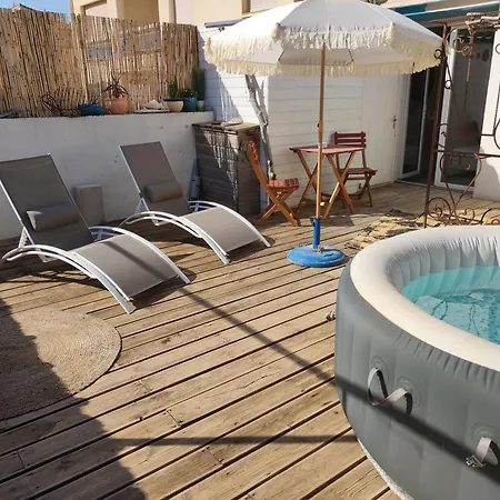Chambre Cabane De Charme, Terrasse Et Spa Prive Valras-Plage Esterno foto